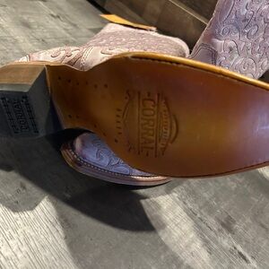 Corral Women's Over the Knee Boots - Pink and Tan